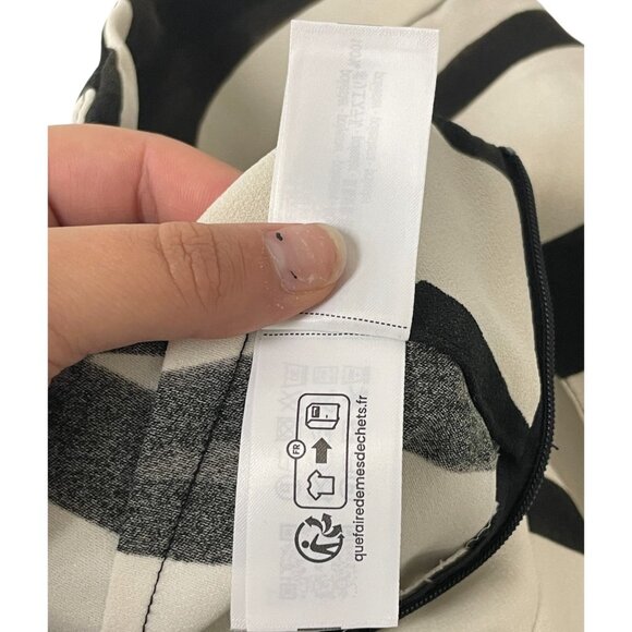 Zara Womens Pants XS Black Zebra Print Pleated Wide Leg Side Zip 8398/054 NWOT - Picture 10 of 13